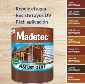 Barnis para madera secado rápido