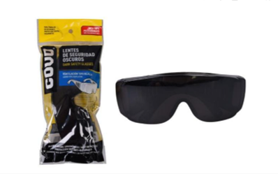 Gafas oscuras de protección industrial.