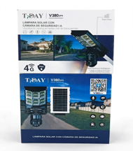 Lampara solar con cámara de seguridad