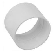 Tubos cortos de PVC blanco